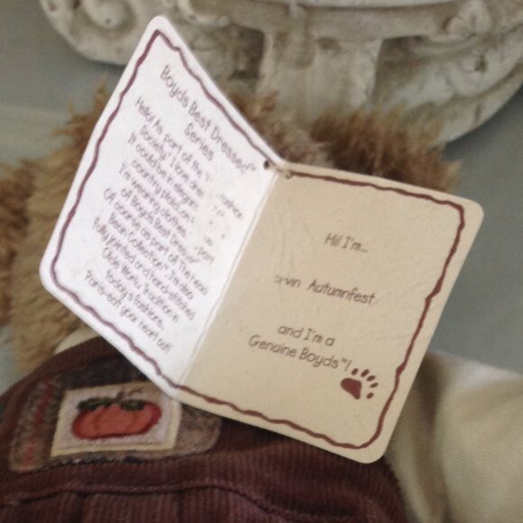 Vintage Boyds Bear "Ervin Autumfest" - Picture 5 of 5